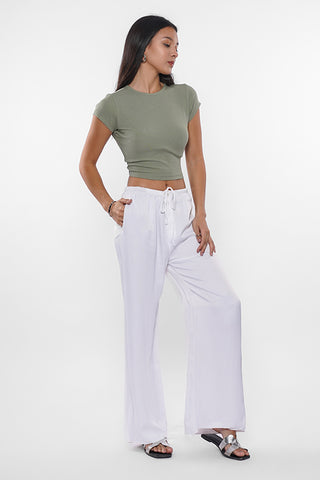 Ribbed Basic Cropped Top