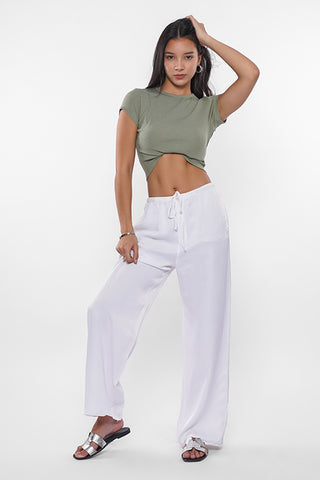 Ribbed Basic Cropped Top