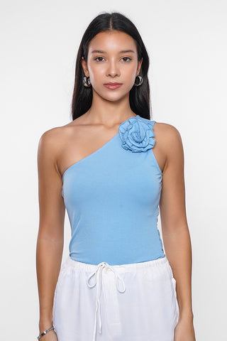 One shoulder corsage top