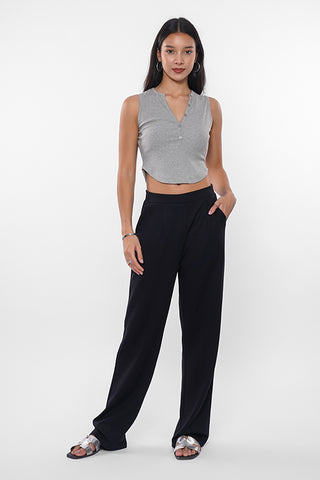 Ribbed Halterneck Top