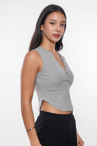 Ribbed Halterneck Top