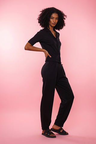 Notch Collar Top and Trouser Co-ord Set