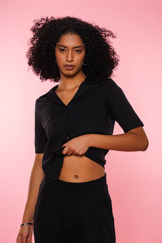 Notch Collar Top and Trouser Co-ord Set