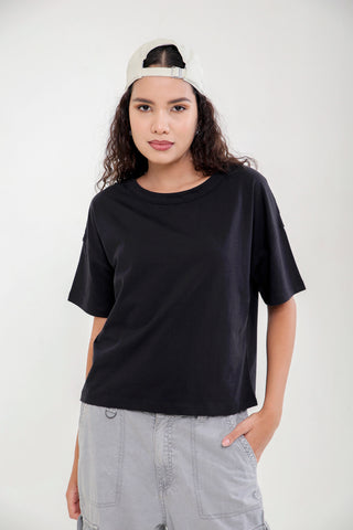 Boxy-Style Cropped T-shirt