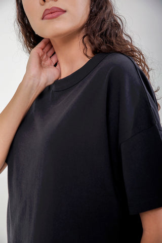 Boxy-Style Cropped T-shirt