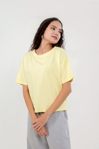 Boxy-Style Cropped T-shirt