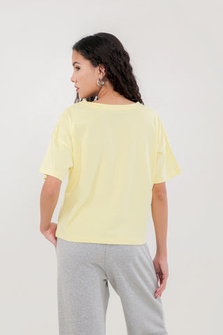 Boxy-Style Cropped T-shirt