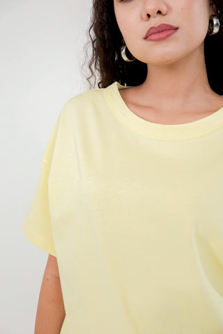 Boxy-Style Cropped T-shirt