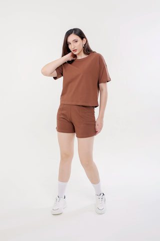 Boxy-Style Cropped T-shirt