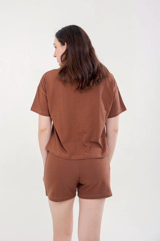 Boxy-Style Cropped T-shirt