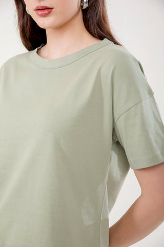 Boxy-Style Cropped T-shirt