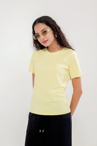 Roll-edge Jersey T-shirt