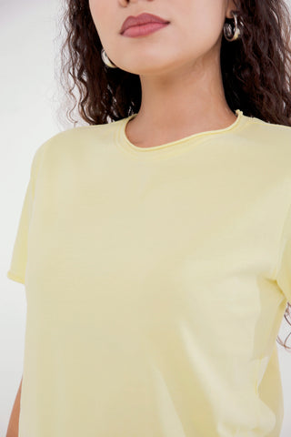 Roll-edge Jersey T-shirt