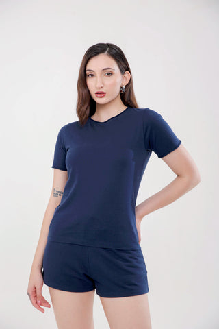 Roll-edge Jersey T-shirt