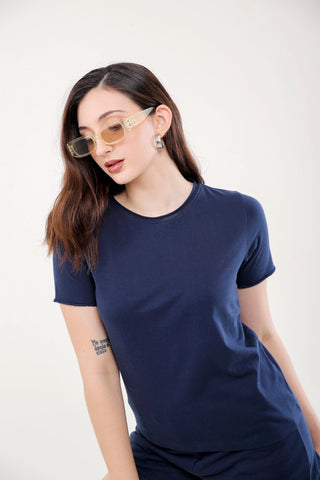 Roll-edge Jersey T-shirt