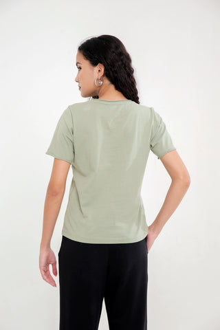 Roll-edge Jersey T-shirt